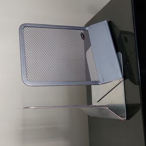 Eldon bookends gray/silver color Pair. 80's